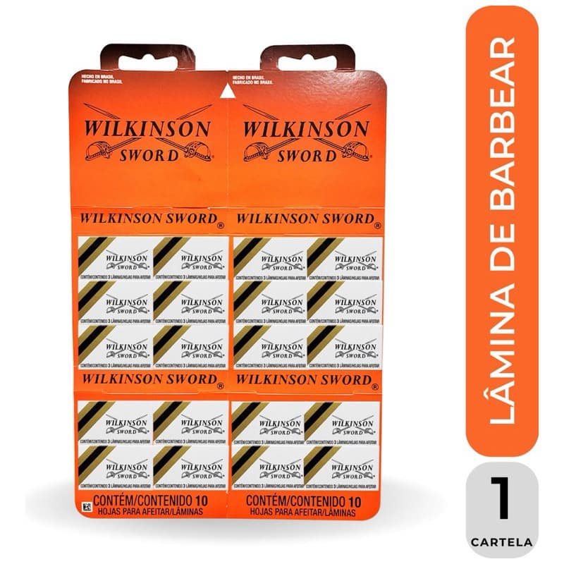 Lâmina de Barbear Wilkinson Sword – Cartela Completa com 60 Lâminas (20 Caixinhas)