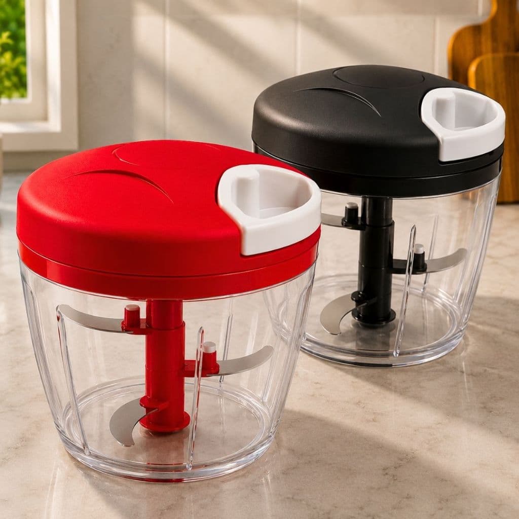 Kit 2 Processador 500ml Triturador de Alimentos Alho Cebola Legumes Cozinha