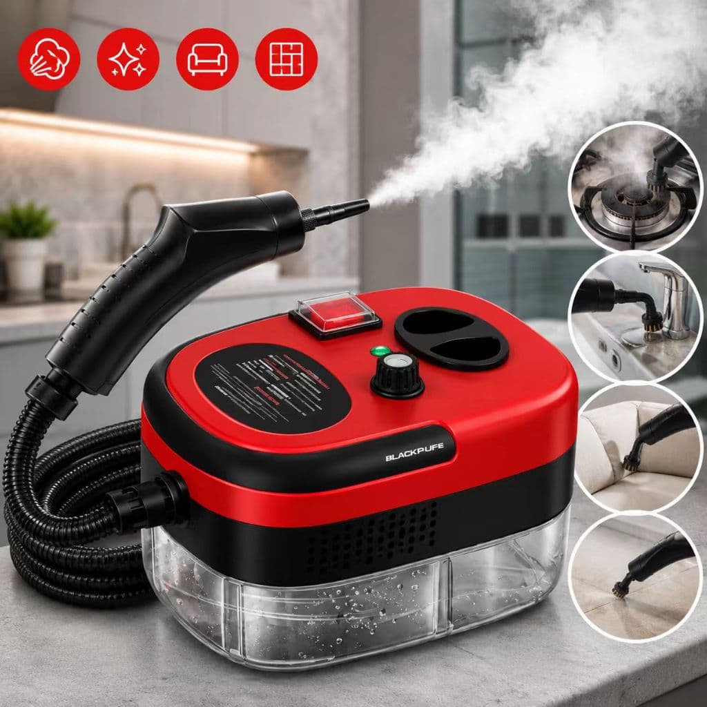 Limpador a Vapor 2500W Alta Temperatura Higienizador Multiuso Bivolt para Cozinha Banheiro Sofá Estofados Carro