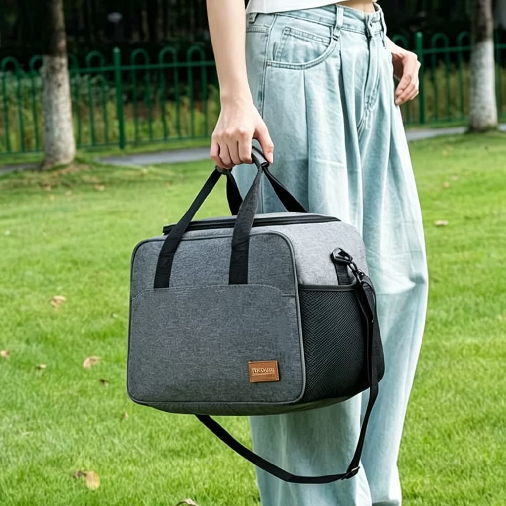 Lancheira Bolsa Térmica 34cm Grande Isolante para Marmitas Trabalho Piqueniques