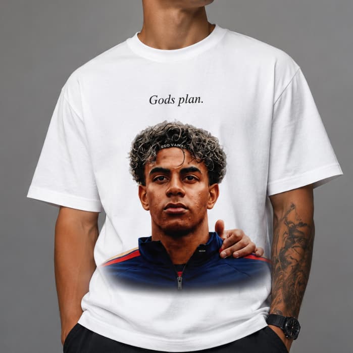 Camiseta Oversized Gods Plan Estampa Streetwear Premium Unissex Algodão Preta