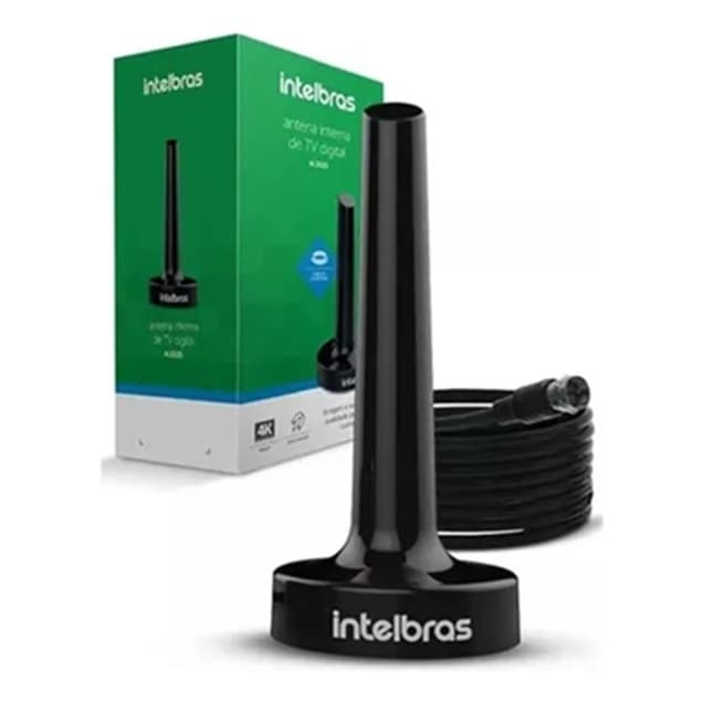 Antena De Tv Digital Interna Uhf/hdtv Intelbras Ai2025 Cabo 2,5m