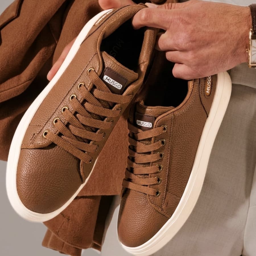 TENIS MASCULINO MODELO SAPATENIS EM COURO SINTÉTICO CASUAL LEVE E CONFORTÁVEL