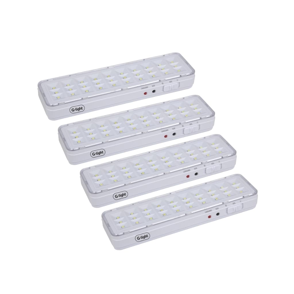 Kit 4 Luminarias De Emergência 30 Leds 1,2w 6500k Bivolt