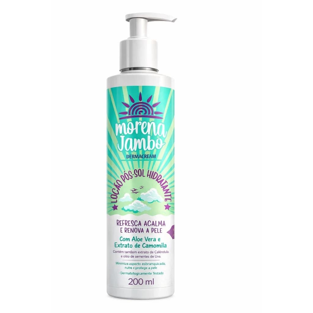 Pós-Sol Morena Jambo Dermacream Hidratante 200ml com Aloe Vera e Camomila