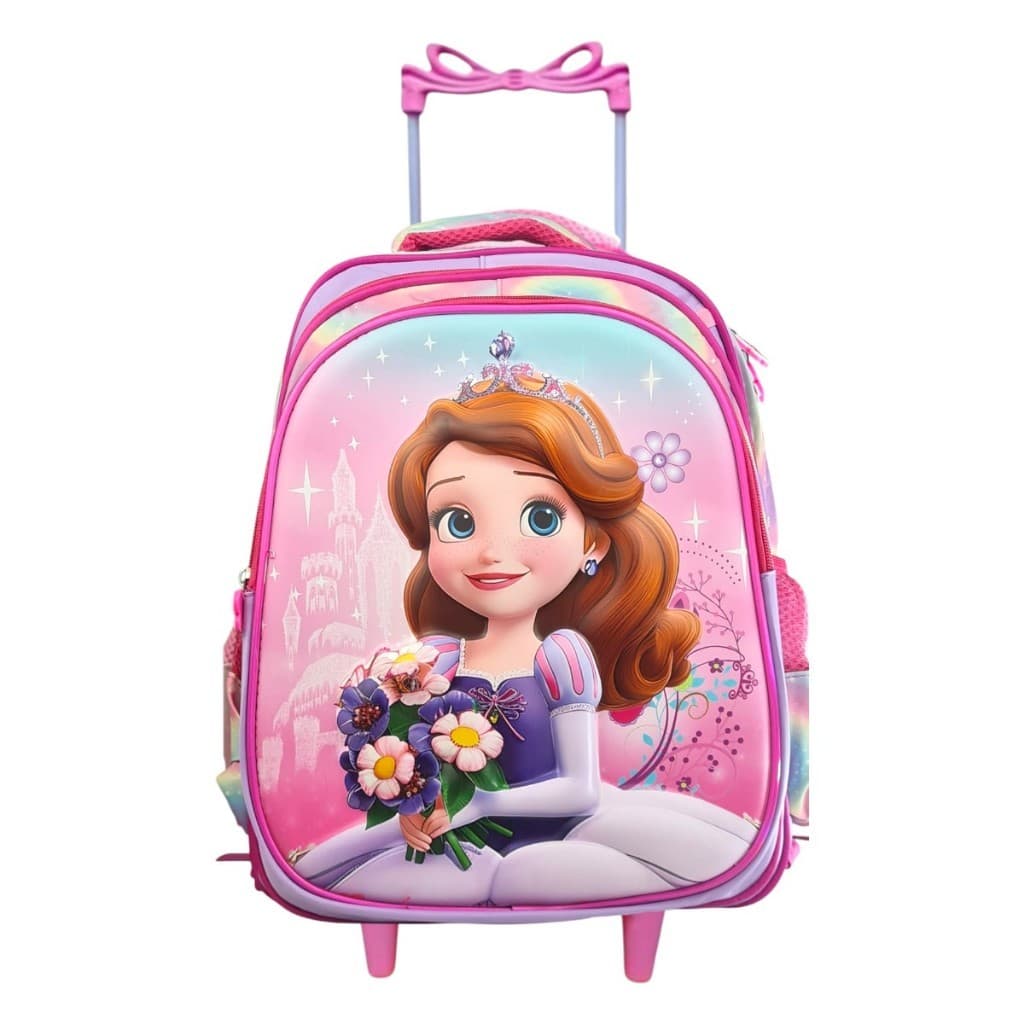 Mochila  escolares Infantis  meninos  E meninas 3D  com rodinha – Estampas Variadas +🎁