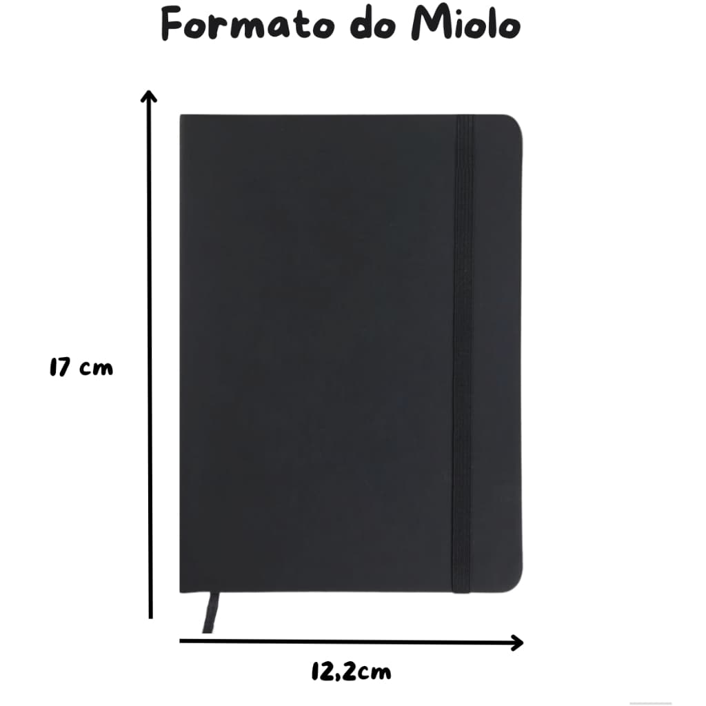 Caderneta Anotação Média de Bolso Capa Emborrachada Executiva SKETCHBOOK Tipo Moleskine Premium