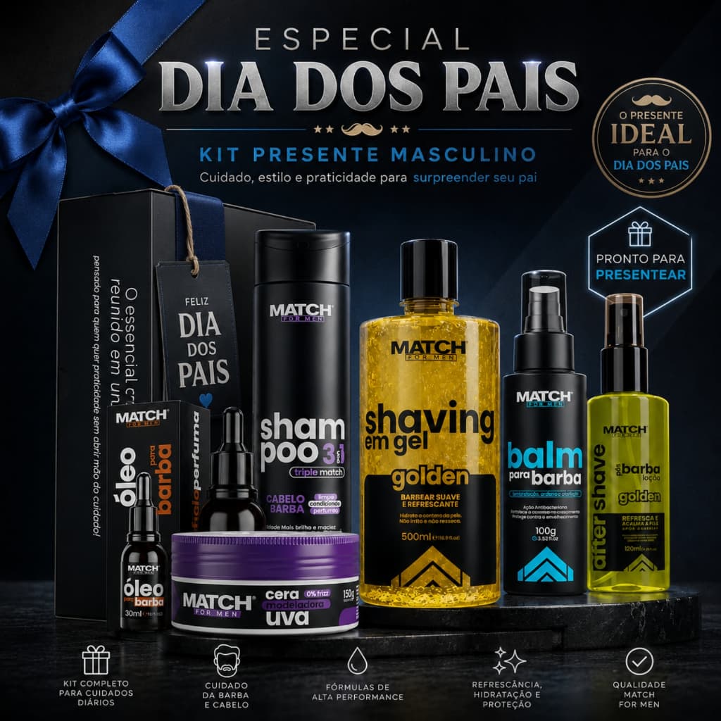 Kit Masculino Completo Para Dia dos Pais Match