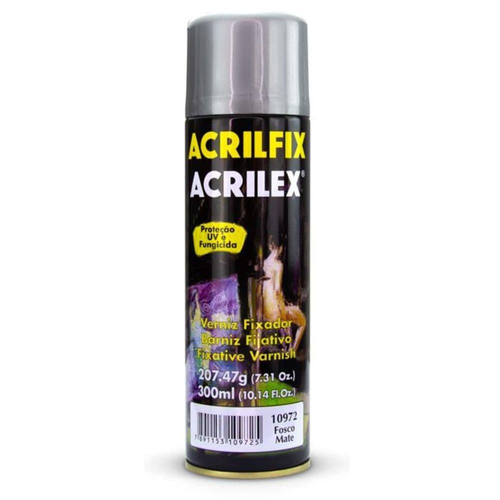 Verniz Fixador Acrilex Fosco Aerossol- 300 Ml