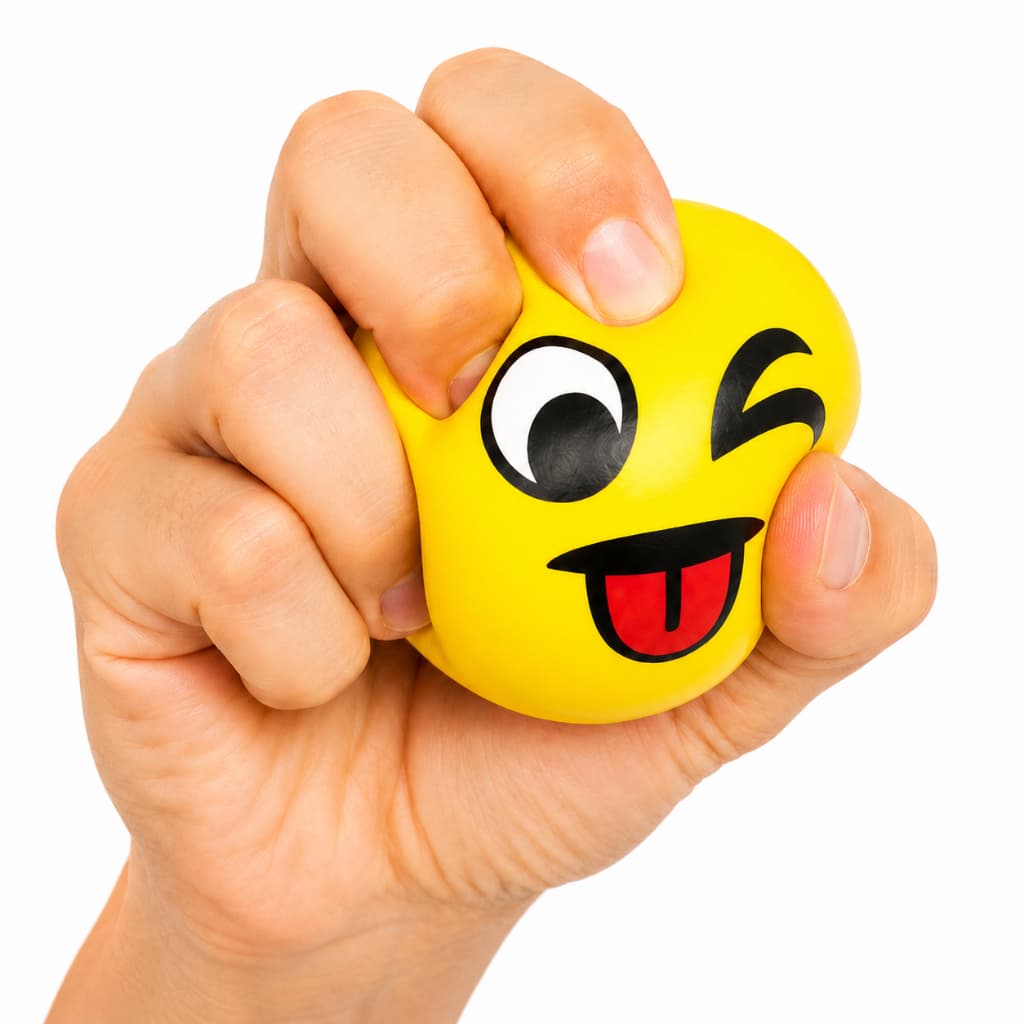 Bola Anti Stress Emoji - Alívio de Tensão e Fortalecimento Muscular