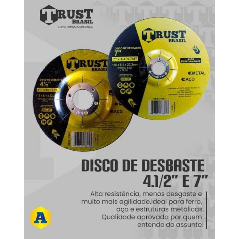 Disco de desbaste Trust 7" disco de desbaste