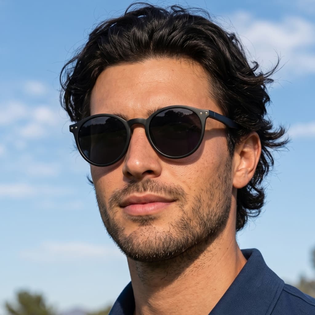 Óculos de Sol Redondo Premium Classico Vintage Básico Em Alta Moda Retro uv400 Masculino Feminino