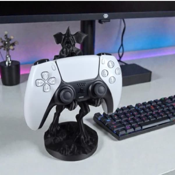 Suporte para Controle PS5 Demogorgon Stranger Things 21cm | Organizador Gamer Decorativo para DualSense