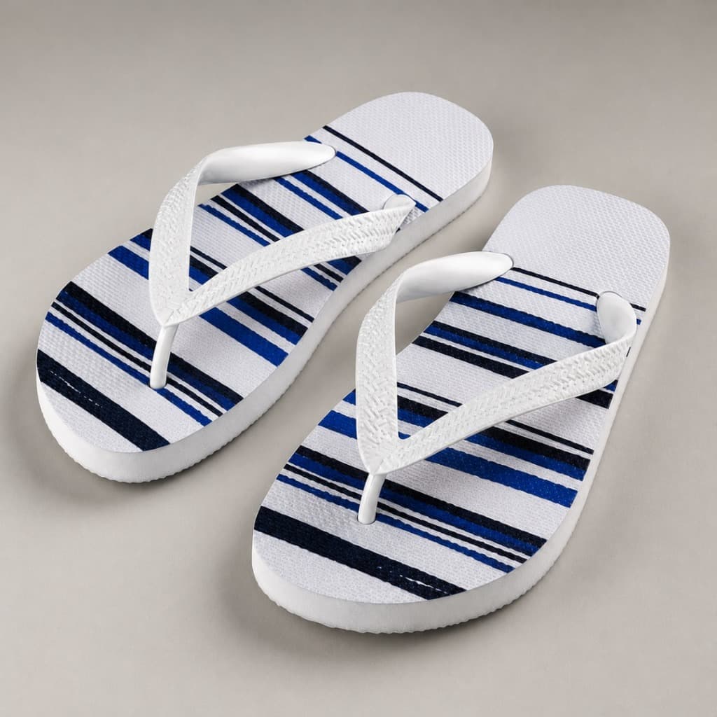 Chinelo Masculino Feminino Casual Estampa Listrado Coqueiro Macio Conforto Despojado