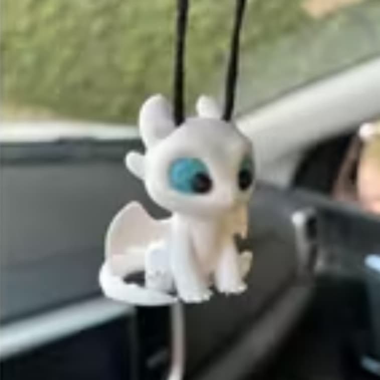 Aromatizador Automotivo Dragão Branco Fúria (Cheirinho Difusor para Carro)