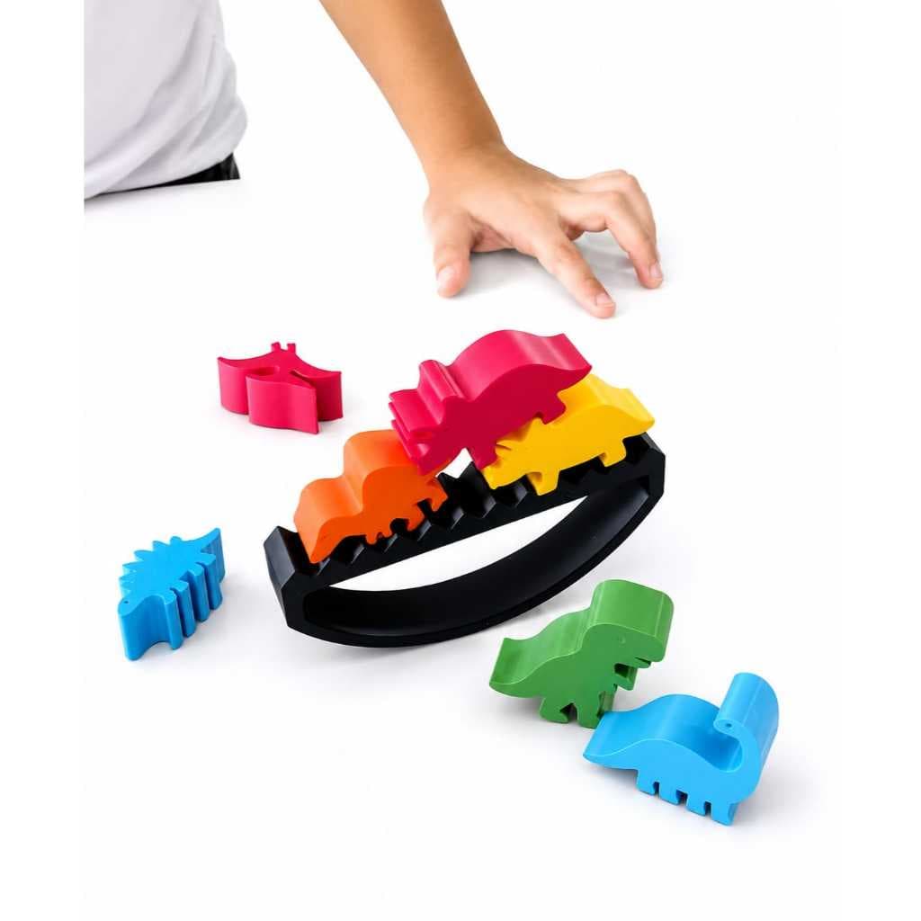 Jogo Dino Balance Educativo Infantil – Brinquedo de Equilíbrio com Dinossauros Coloridos | Coordenação Motora e Raciocín