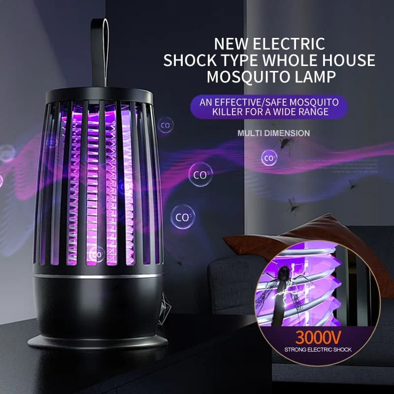 Lâmpada Uv Repelente Eletrônico Mata Mosquitos Armadilha Insetos Mosca