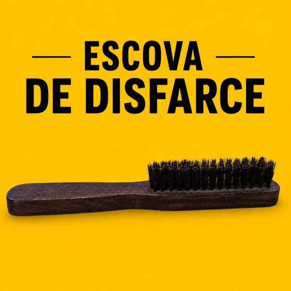 Escova de Madeira Barba Cabelo Bigode Disfarce