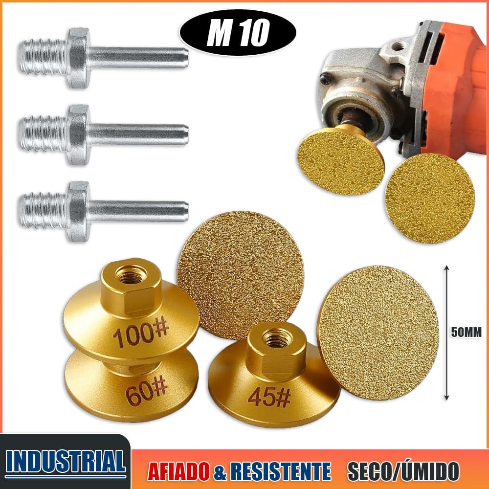 Diamond Welding Polishing Disc 100# 60#45#50mm for M10 Angle Grinder with Adapter