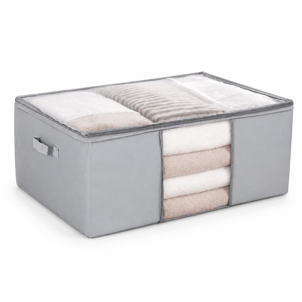 Organizador Multiuso Slim Dobrável Com Ziper 60x30x45cm Peva