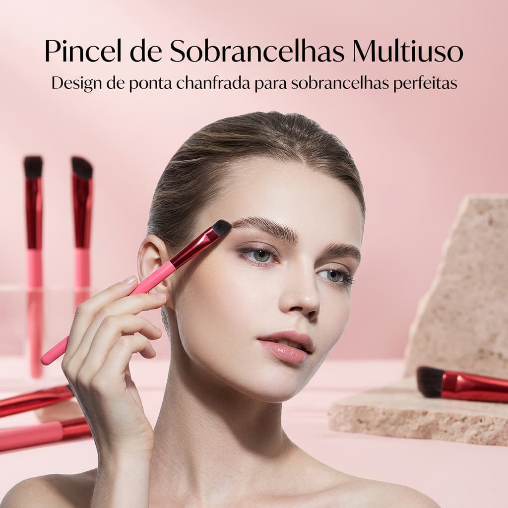 Escova de sobrancelha selvagem quadrado tridimensional sobra