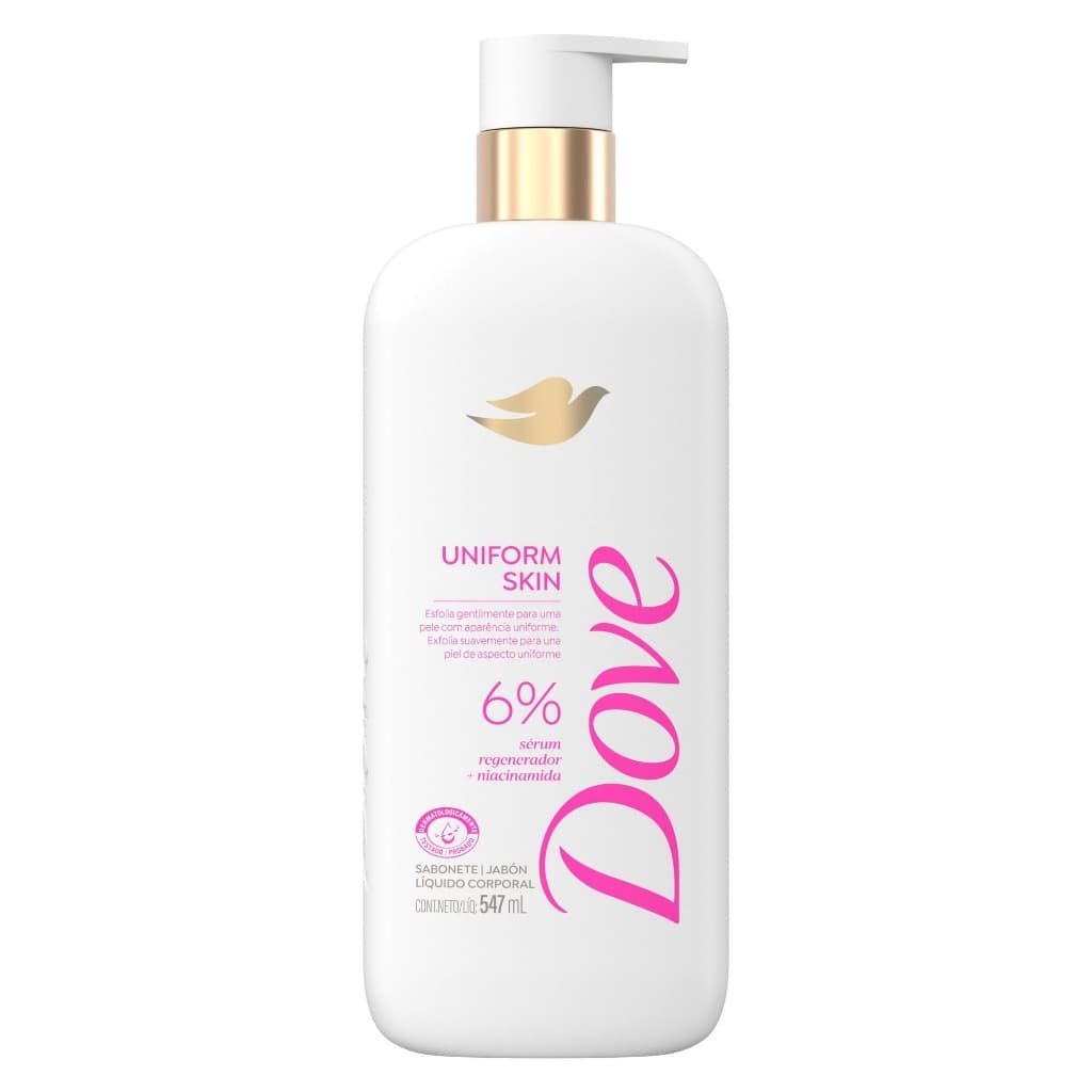 Dove Sabonete Sérum Líquido Uniform Skin 547ml com Niacinamida
