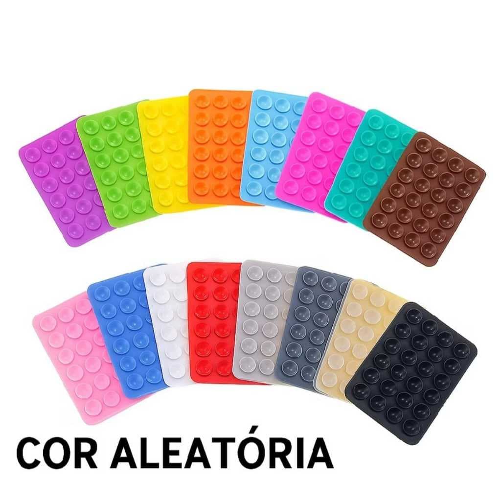 Suporte Silicone Com Ventosa Fixação Em Superfícies Lisas