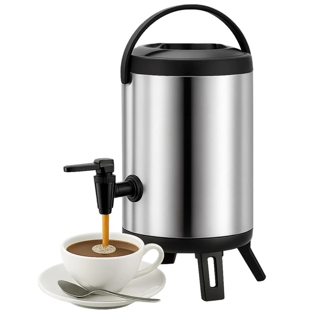 Garrafa Botijão Térmico Palace Inox 8L com Pé estabilizador.
