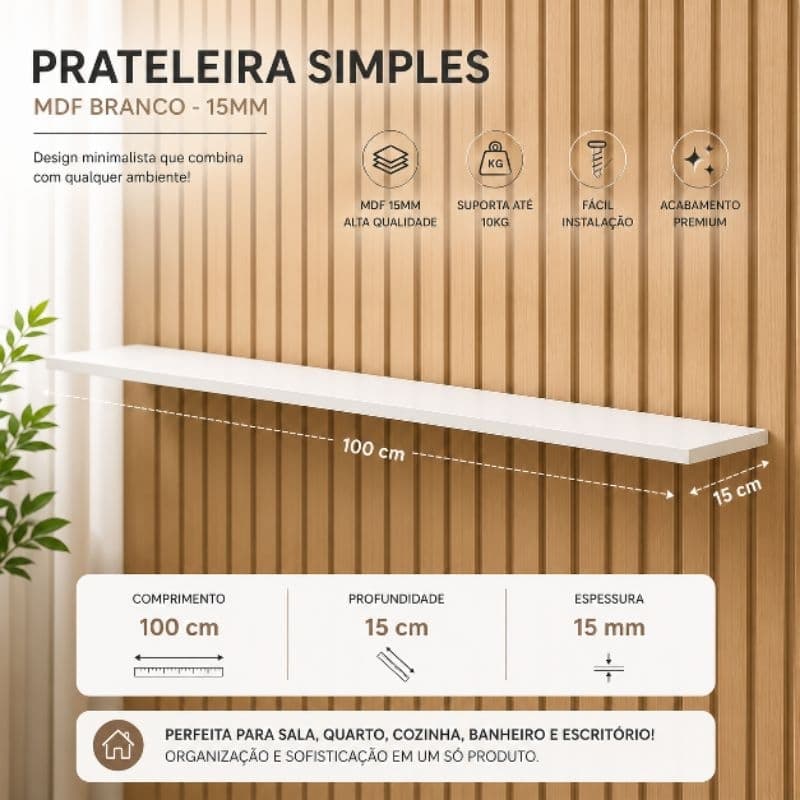 Prateleira 100x15
