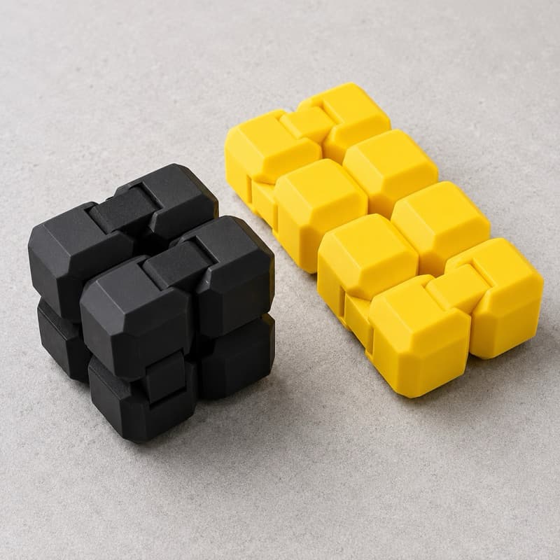 Cubo Infinito Antiestresse Dobrável | Fidget Toy Sensorial Portátil
