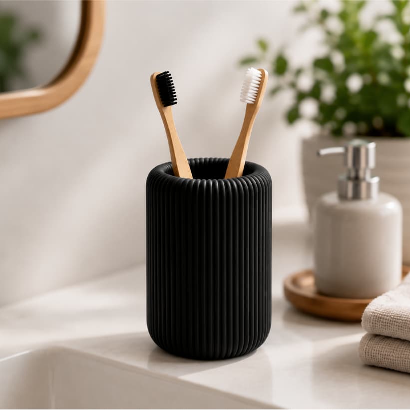 Organize Seu Banheiro com um Porta Escovas Minimalista Moderno e Elegante