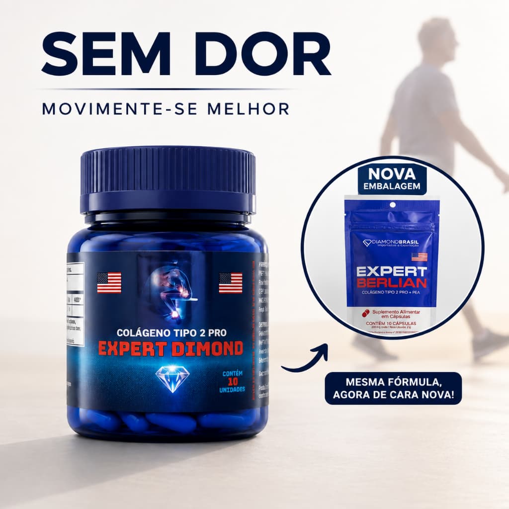 Colágeno Articular Expert Diamond PRO Importado Tipo 2+ PEA - Expert Berlian Original