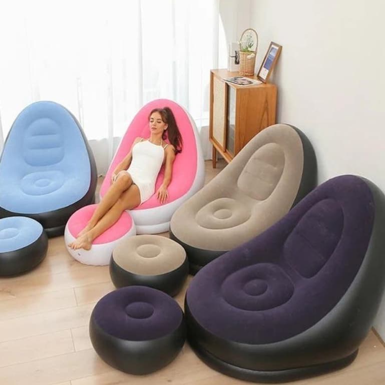 Sofá Poltrona Descanso Portátil Inflável Ultra Lounge - LOJA AT