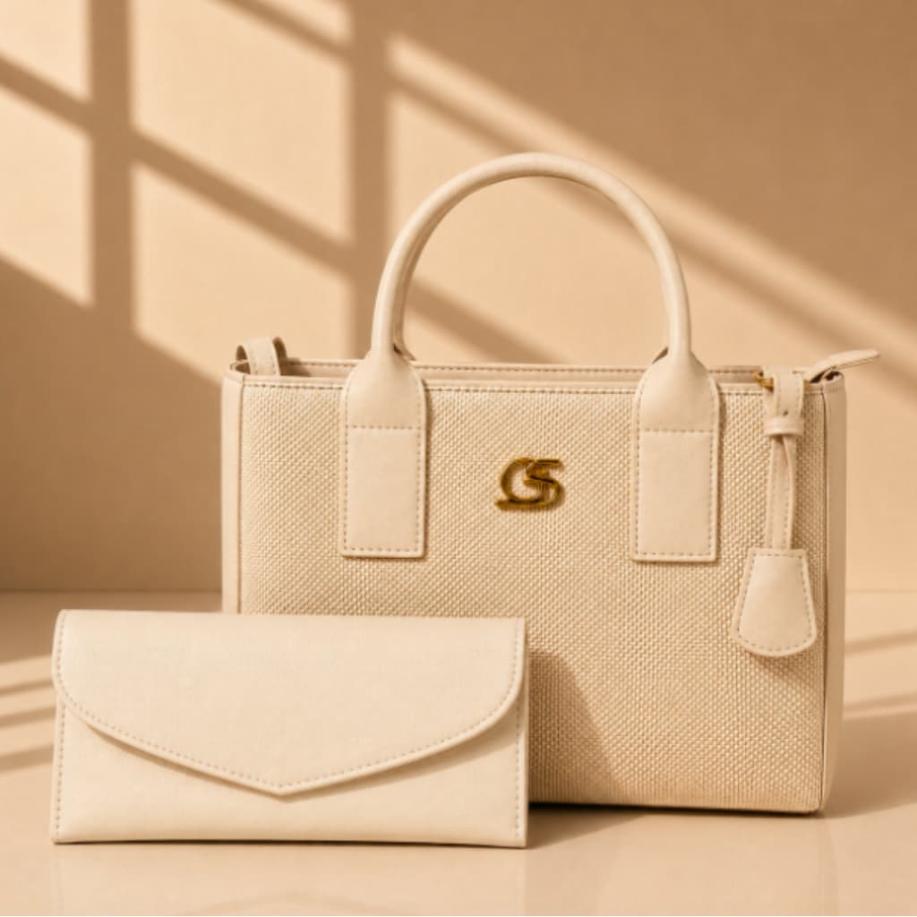 Bolsa Tiracolo Transversal Média Gaby Show Bolsas Femininas Moderna, Bolsa Tecido + Carteira De Mão, Passeio, Necessaire