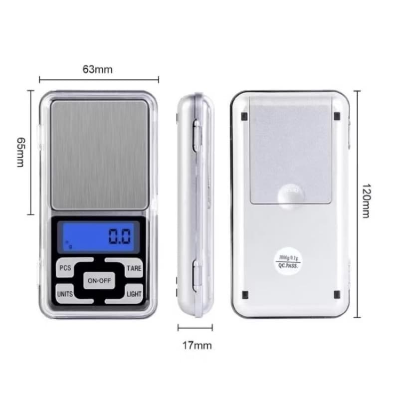 Mini Balança Digital Eletrônica de Bolso Pilhas Inclusa Alta Precisão Visor LCD