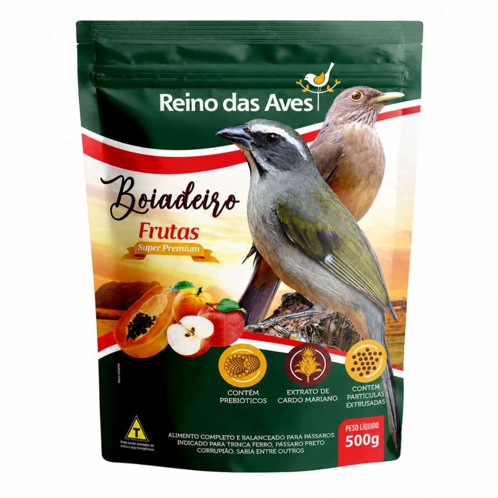 Boiadeiro Frutas Premium 500g Reino das Aves Trinca Ferro