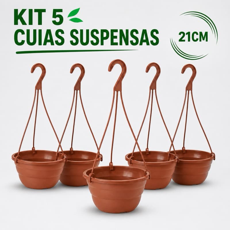 Kit 5 Vasos Redondo Cuia 2,1 Litros Resistente Rosa do Deserto Cuia 21