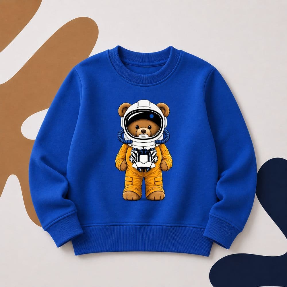 Moletom Careca Ursinho Astronauta Estampas Divertidas e Muito Conforto Infantil Inverno
