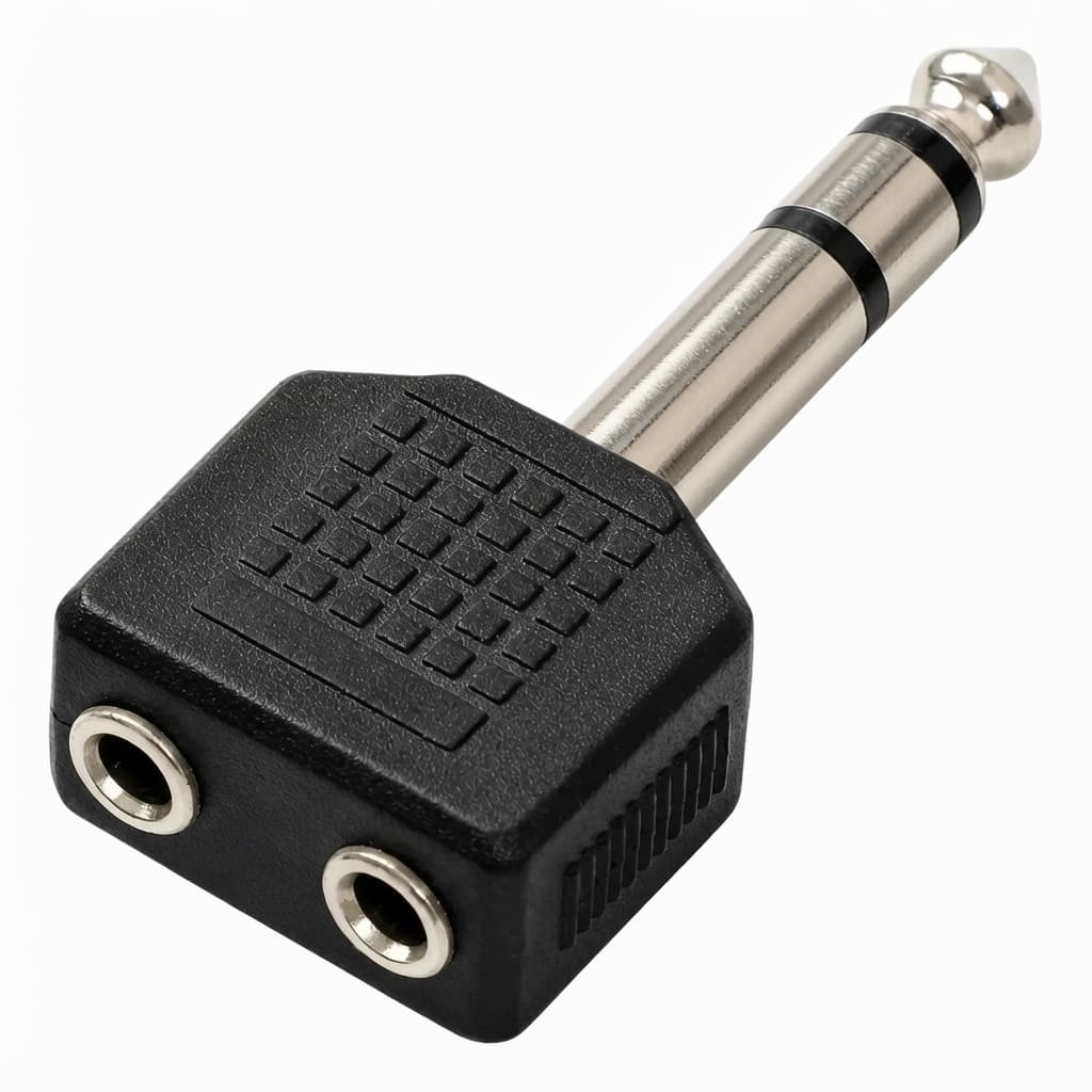 Plug Adaptador Duplicador Fone P10 Macho X 2p2 Femea Estereo