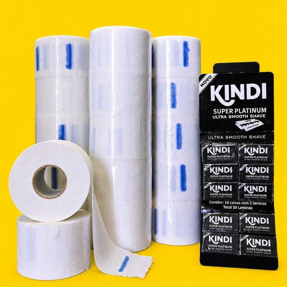 3 Pacotes de Gola 1500 Un + 1 Cartela de  Lâminas Kindi - 50 Lâminas