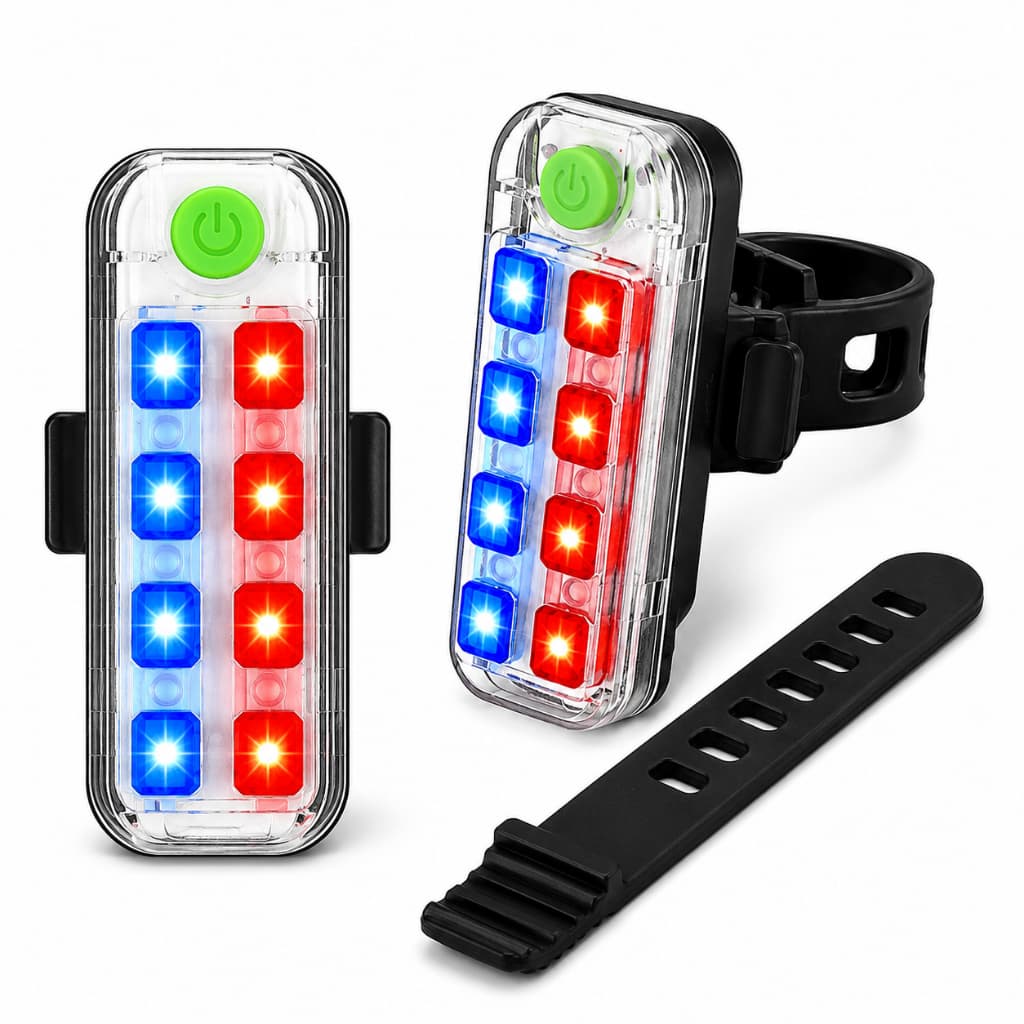 Lanterna para Bicicleta Bike Recarregável 8 LED Traseira IPX6