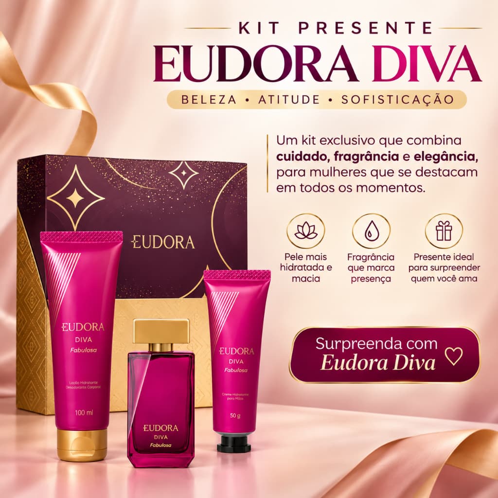 kit presente diva fabulosa feminino