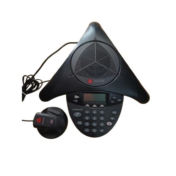 APARELHO AUDIOCONFERENCIA POLYCOM SOUNDSTATION 2 PARA ATE 10 PARTICIPANTES SEMI NOVO.