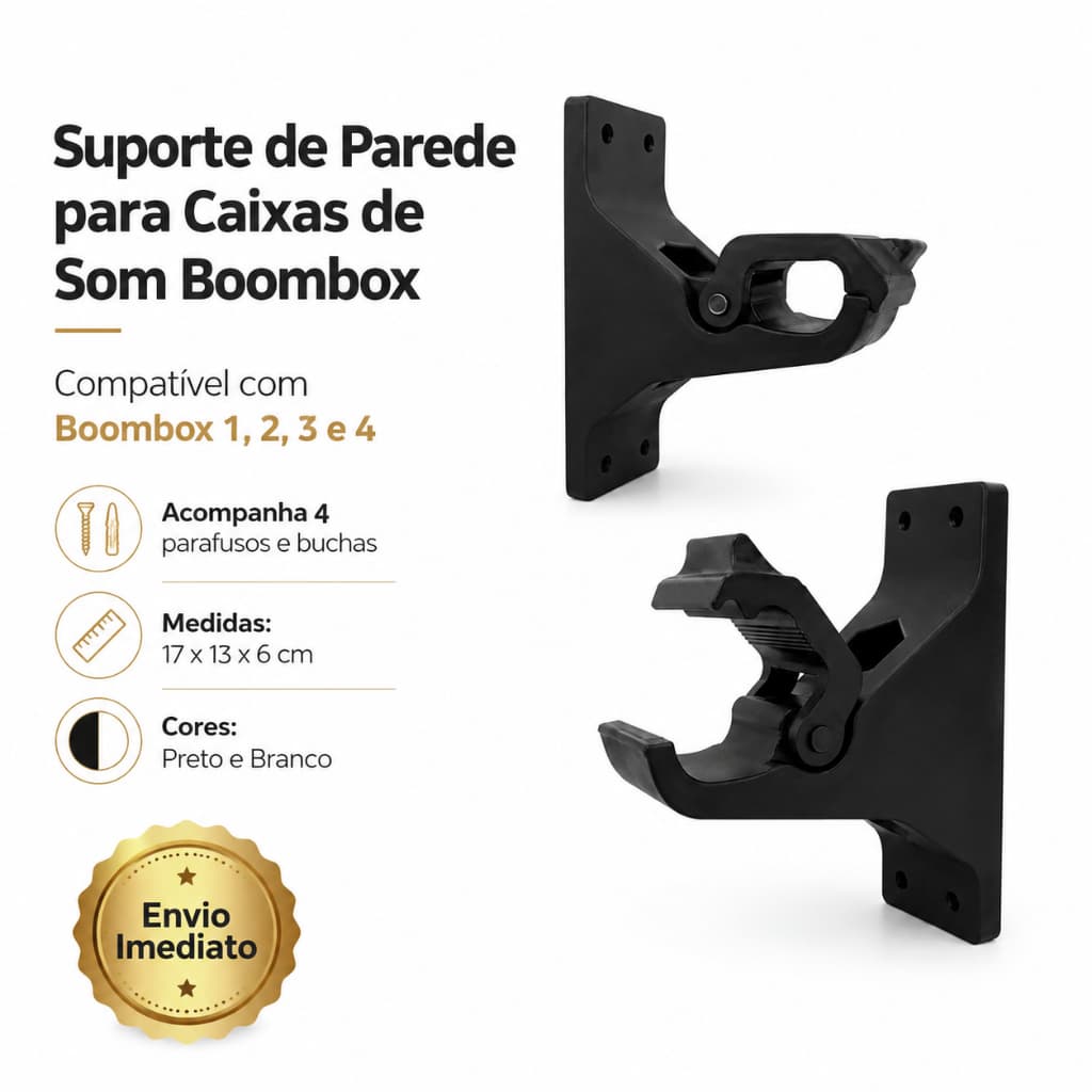 Suporte De Parede Ajustavel Para Caixa De Som Boombox 1 2 3 E 4 Articulado Envio Imediato