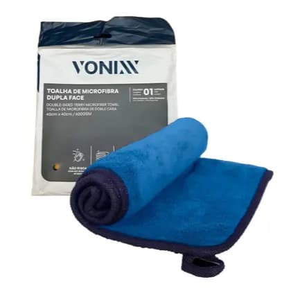 Toalha Microfibra 40x40 600GSM Vonixx 2 Lados Lustro E Cera