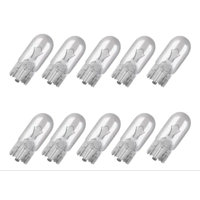 Kit 10 Lâmpadas T10 W5W 5W TechOne Pingo Automotivo Luz Interna Placa Universal 12V