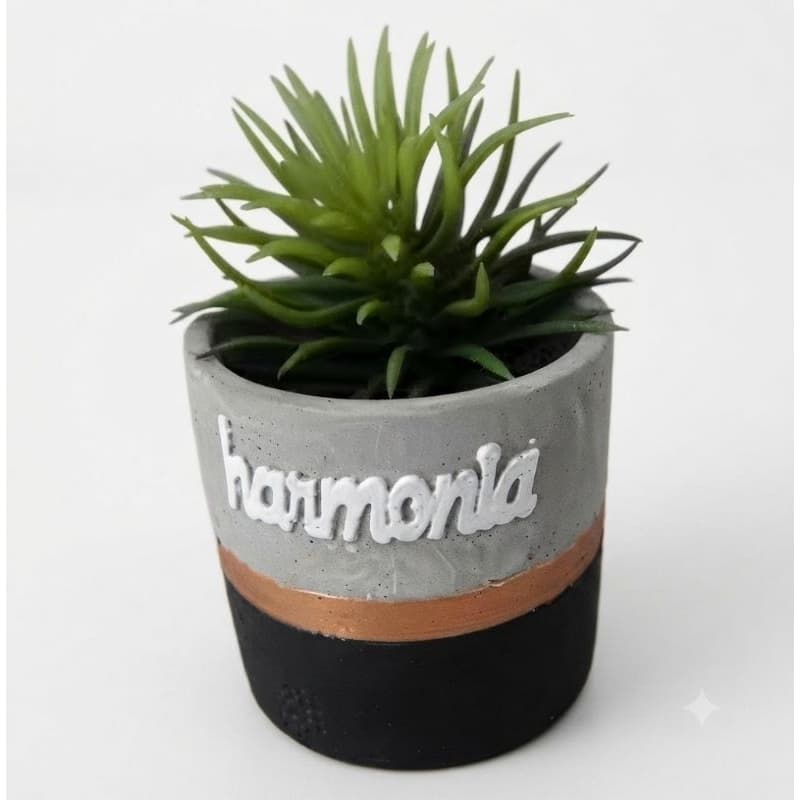 Vaso decorativo de cimento para plantas harmonia
