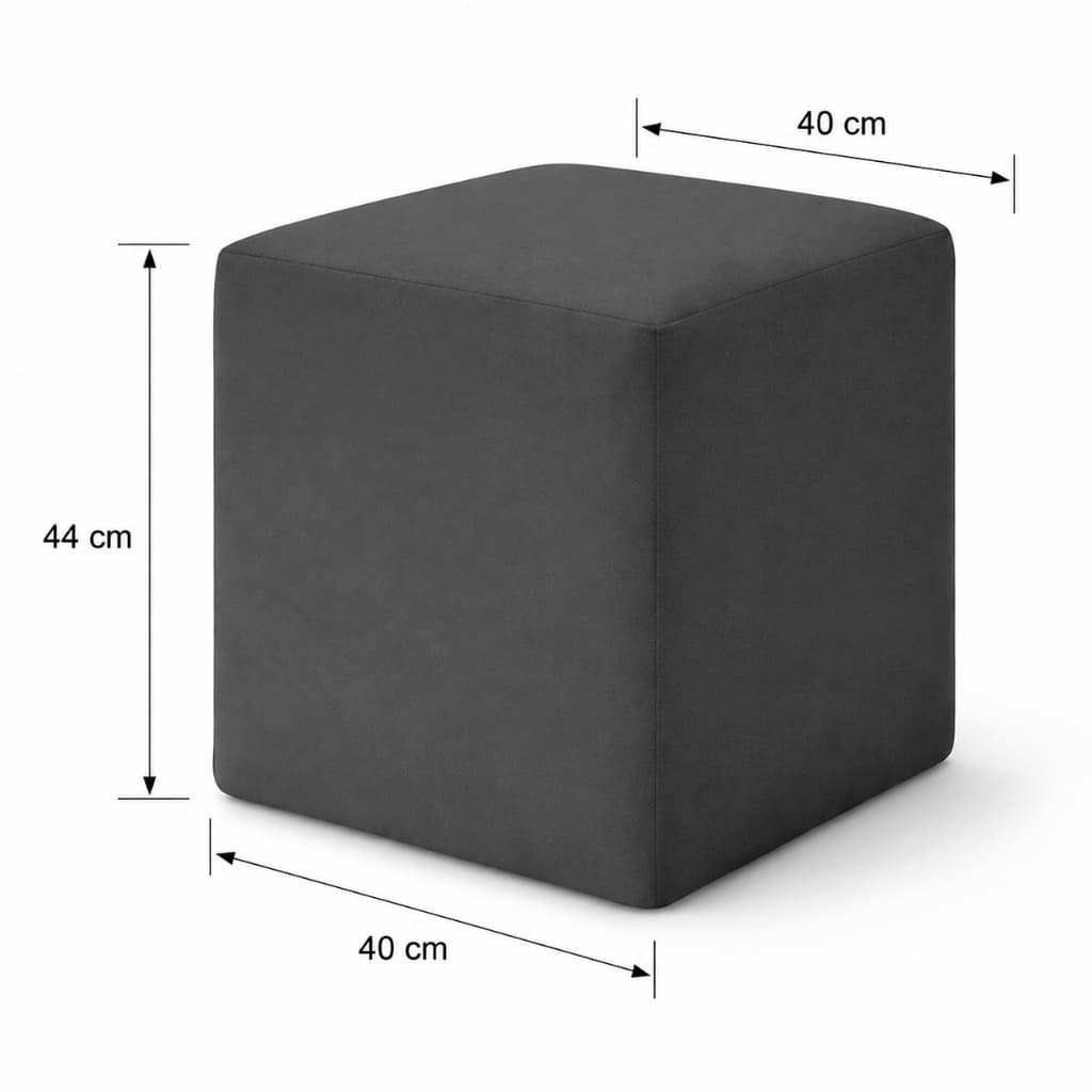Capa de Puff Pufe Quadrado 40cm Malha Gel Resistente Protetora Com Elástico