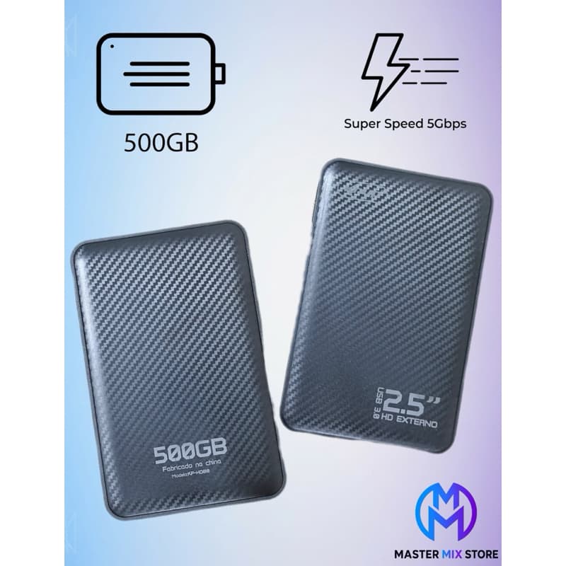 HD Externo 2.5” - 500Gb - Knup KP-HD810 - USB 3.0 - 5 Gbps