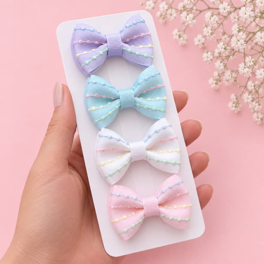 Dupla de laço infantil, par de laço infantil, kit laços candy color
